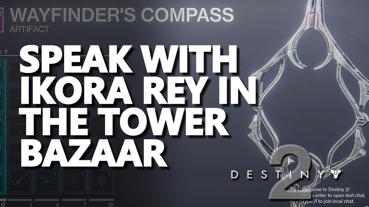 Speak with Ikora Rey in the Tower Bazaar Destiny 2