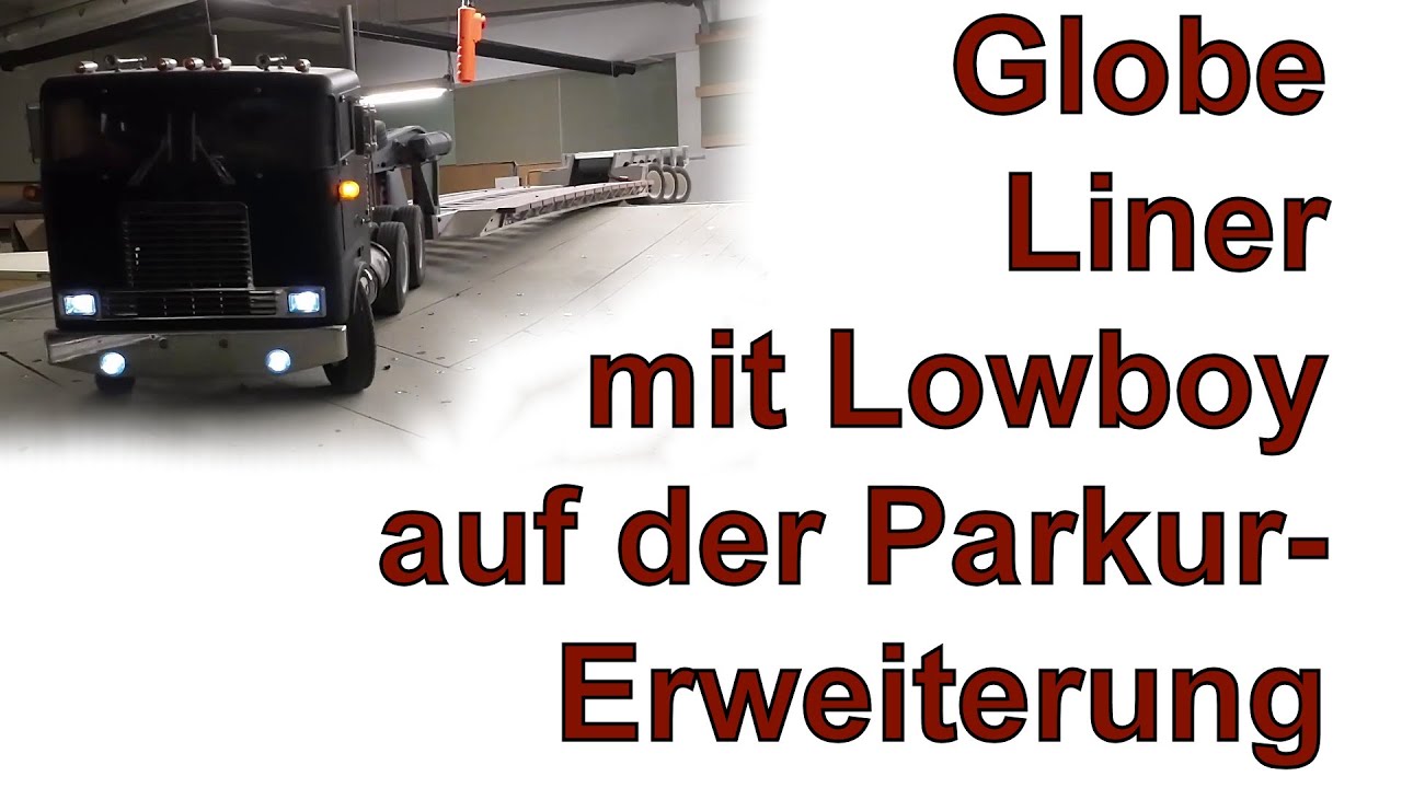 Testfahrt mit meinem Tamiya Grobeliner mit RC4WD Lowboy auf der Pakurerweiterung
