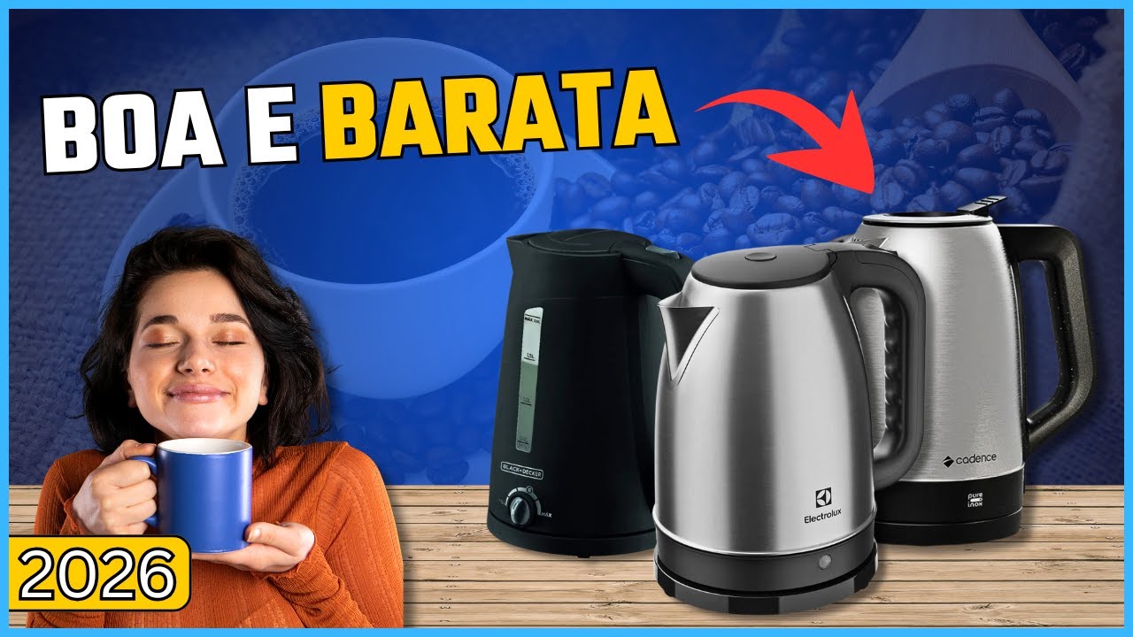 AS 5 MELHORES CHALEIRAS ELÉTRICAS DE 2026!✅ QUAL A MELHOR CHALEIRA ELÉTRICA PARA COMPRAR em 2025?!