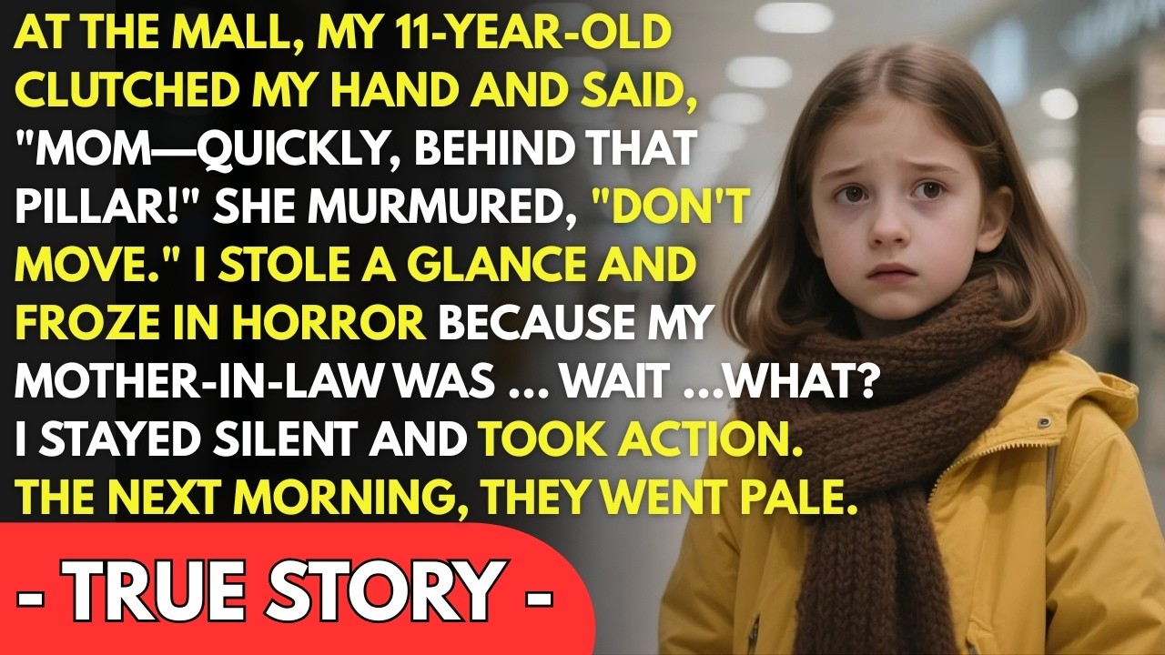 Don’t move,” my daughter whispered. I looked where she was showing and froze…