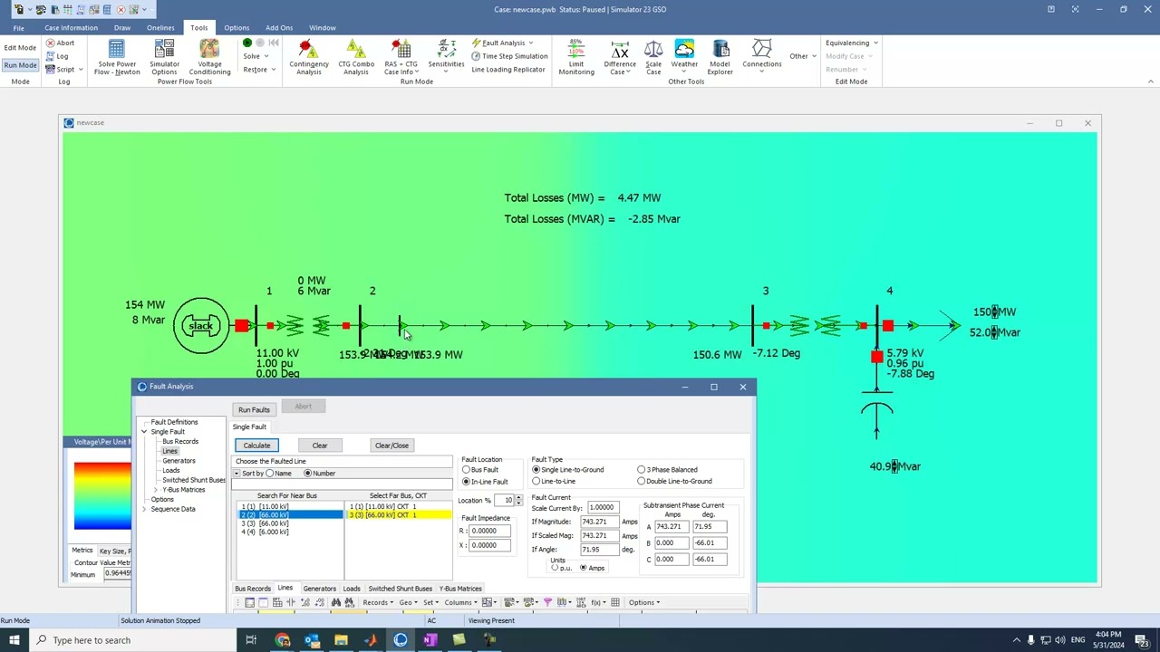 Lecture 4: PowerWorld Simulator | Symmetrical & Unsymmetrical Fault Analysis at Different Locations