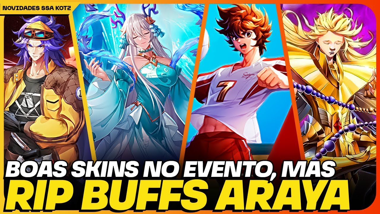🔥 NOVAS SKINS EVENTO PEDRAS LUNE E RIP BUFFS ARAYASHIKI NO GLOBAL 🔥
