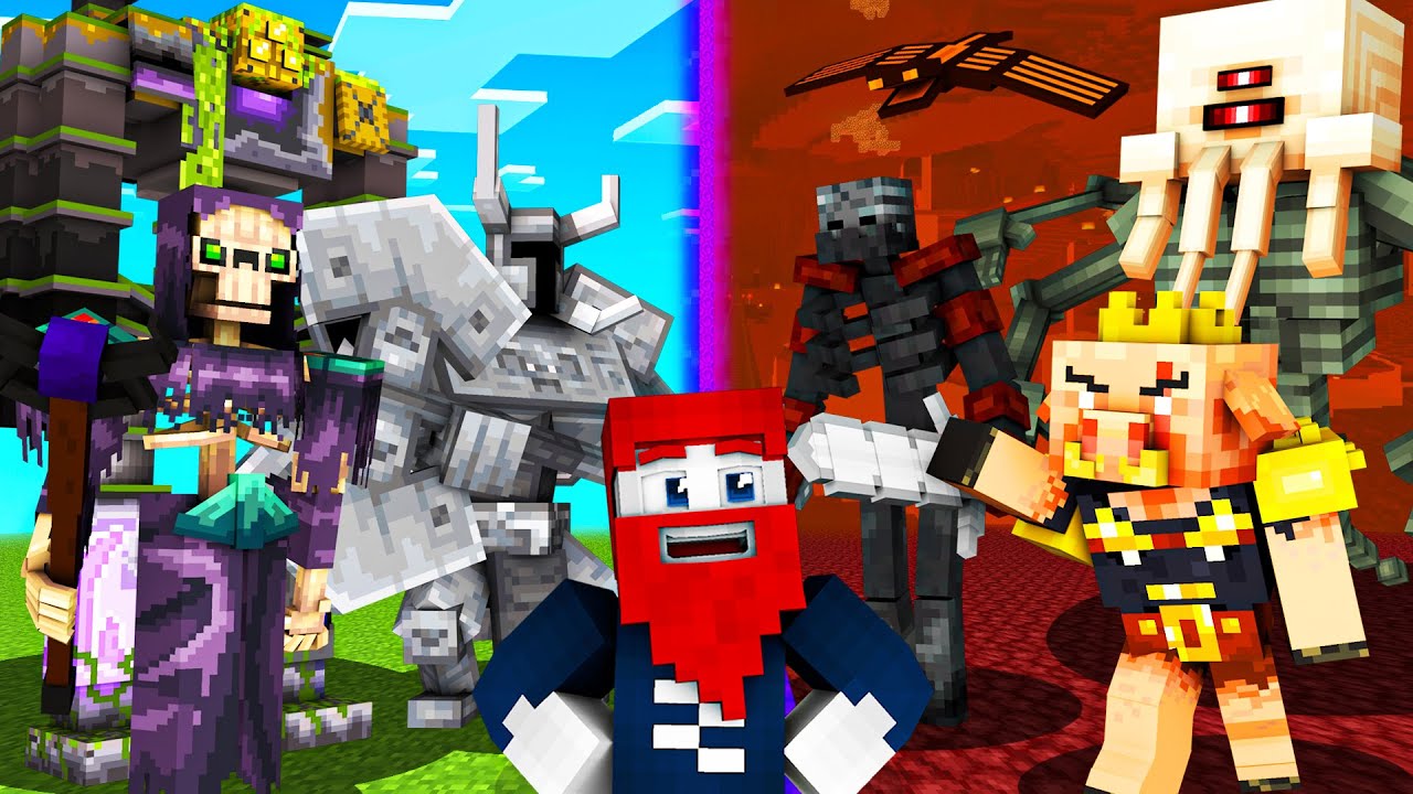 OBERWELT vs HÖLLE in MINECRAFT! (Mob Battle)