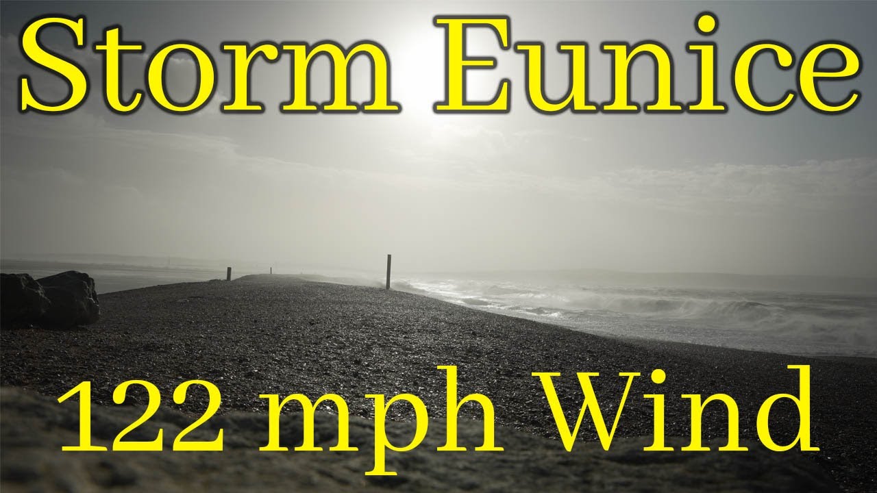 Storm Eunice at Hurst Point and 122mph winds - Also Ferry Blown Sideways