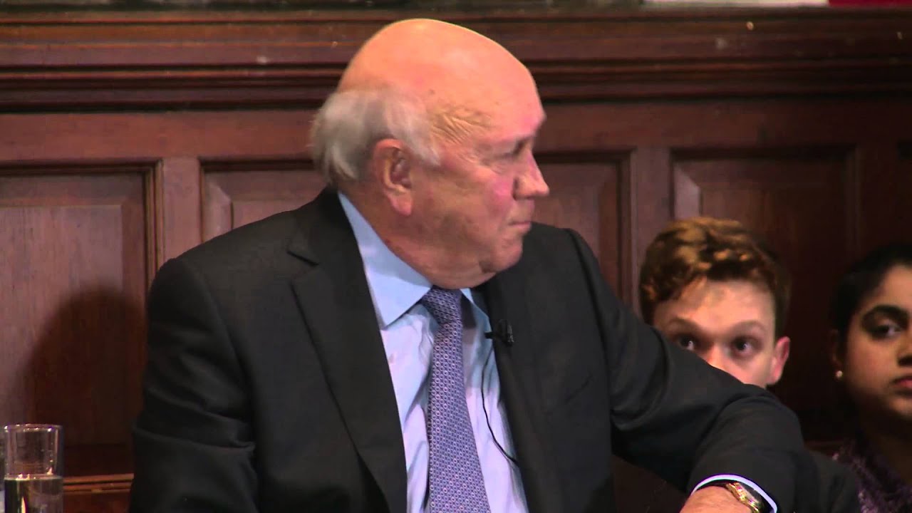 F.W. De Klerk | S African Politics| Oxford Union