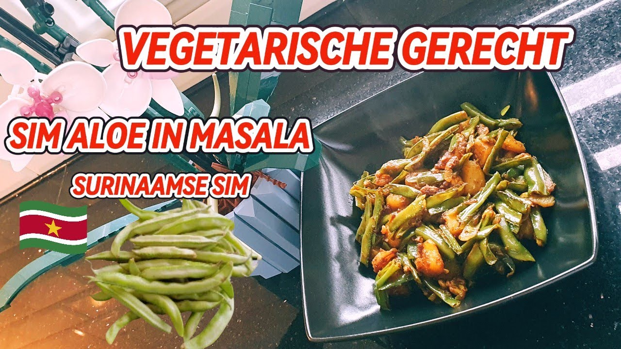 Surinaamse Sim Aloe in Masala | Sim Met Aardappelen | Vegetarische gerecht | Vegan