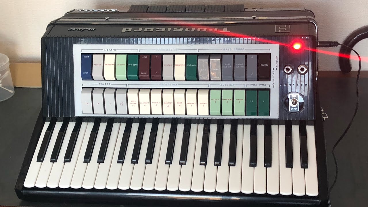 How to play Farfisa Transicord deluxe without power unit［organ69］