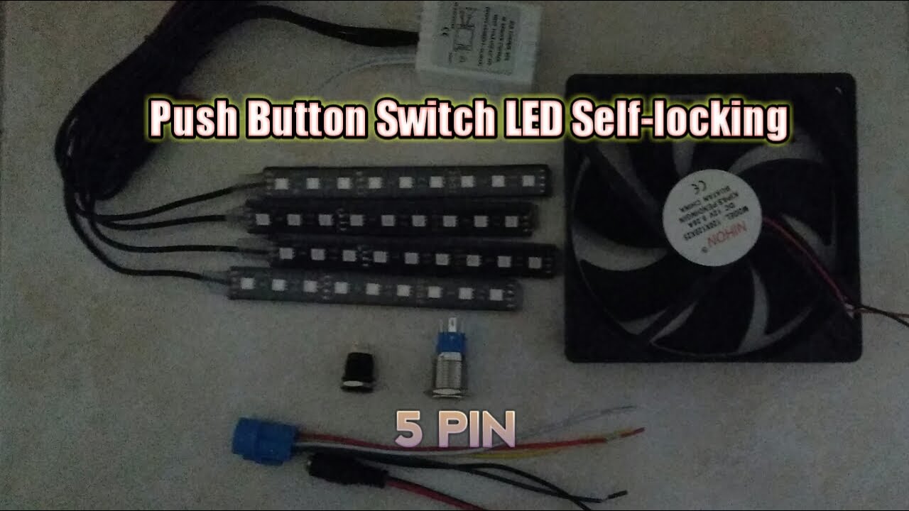 Push Button Switch LED Self-Locking Latching | Switch Button LED 5 PIN