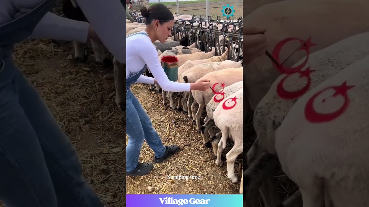 Sheep Get Custom Paint Jobs!💅 Goat Gets Numbered Like a VIP!😂 #sheepmakeover #goatlife #animalstyle