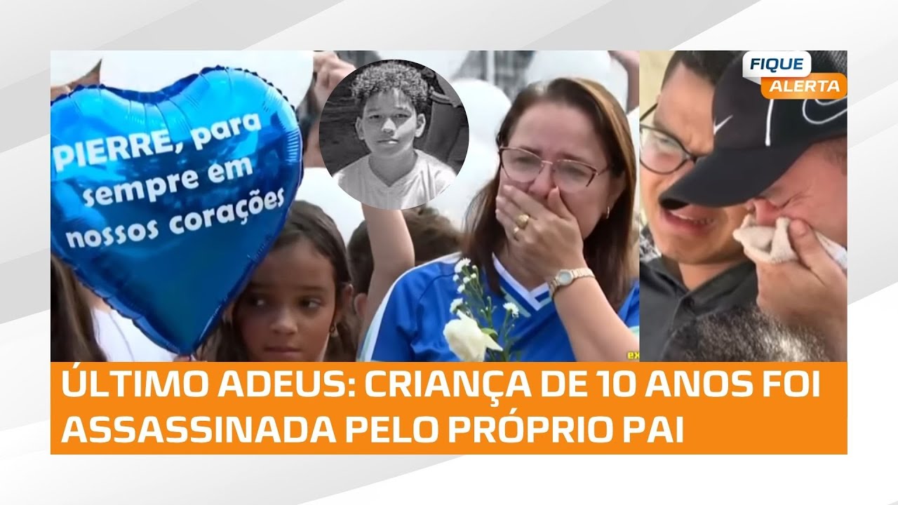 Familiares e amigos se despedem de Pierre Victor Pereira Silva, assassinado pelo próprio pai