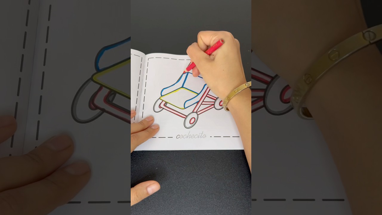 COLOREA UNA CARRIOLA 👶🏼 #carriola #drawing #colorear #art #coloreo #colorearte