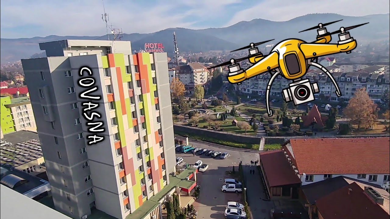 DEASUPRA Stațiunii COVASNA fără DRONĂ! 🛰️😊 Hotel CĂPRIOARA e la mare înălțime.