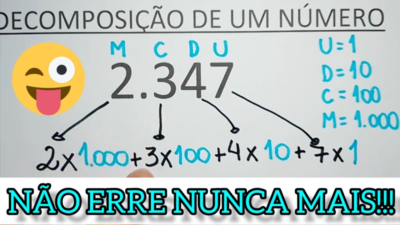 DECOMPOSI&Ccedil;&Atilde;O DE UM N&Uacute;MERO COM MULTIPLICA&Ccedil;&Atilde;O E ADI&Ccedil;&Atilde;O!!! IMPOSS&Iacute;VEL N&Atilde;O ENTENDER!!!