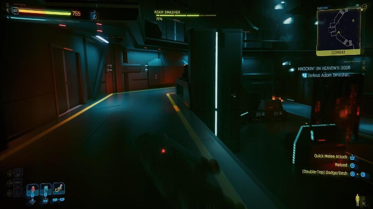 Cyberpunk 2077 adam smasher boss fight[Maine inspired build]
