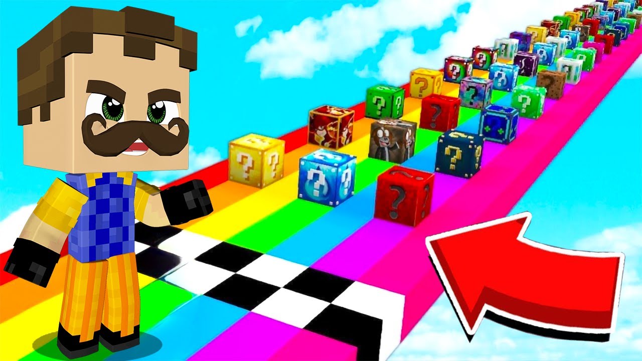 იღბლიანი ბლოკებით რბოლა Minecraft-ში!