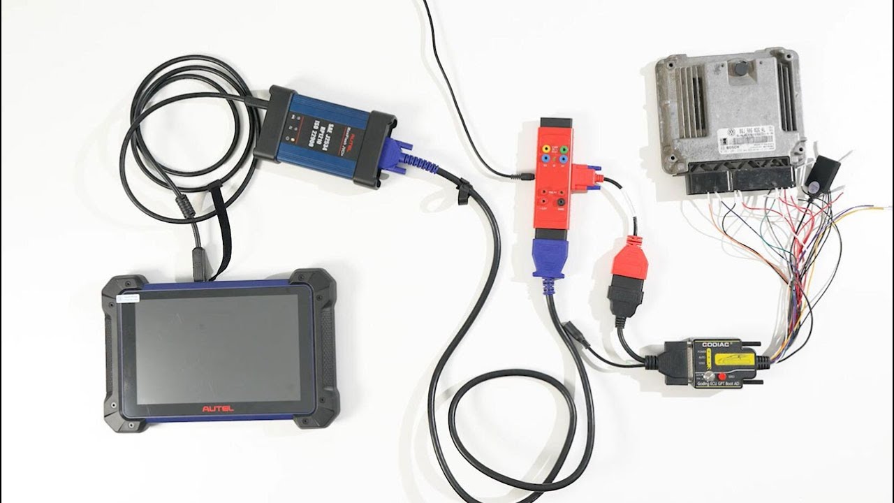 Autel IM608 Read MED17.5 ECU with GODIAG GPT and G-A ECU Cable- OBDII365