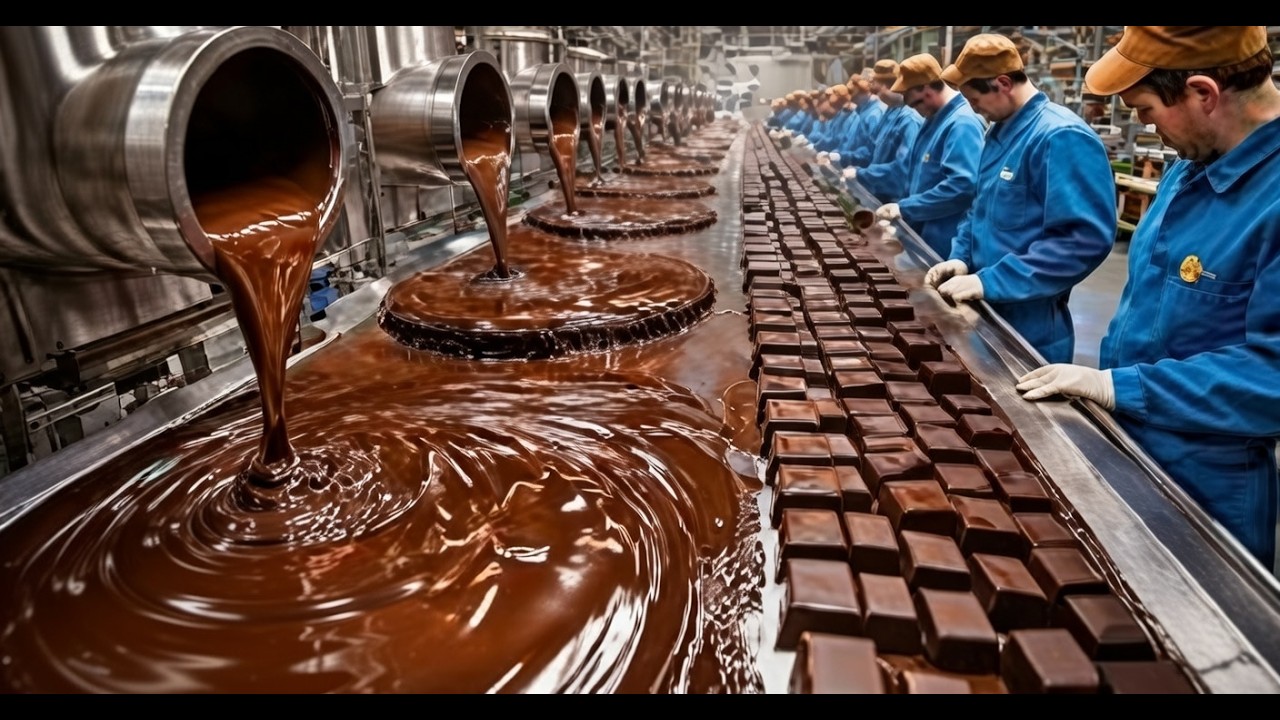 Inside a Massive Chocolate Factory: Mind-Blowing Journey From Cocoa Farms to Bars (Full Process)