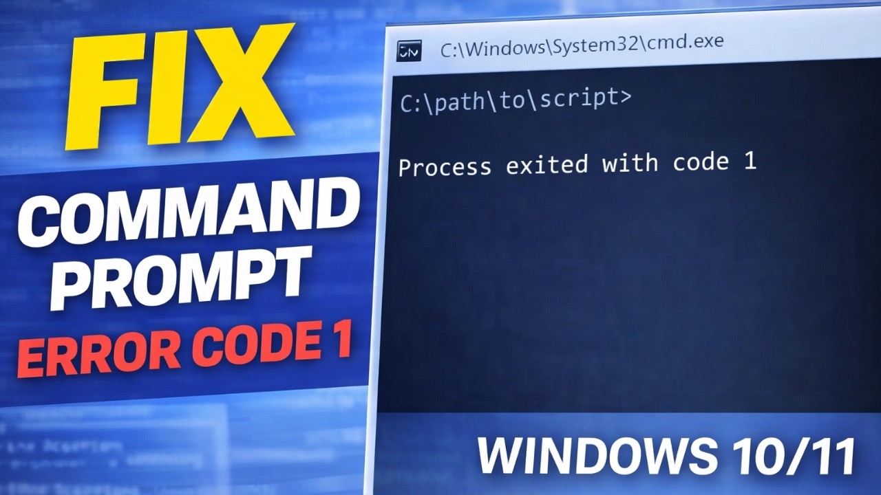 How to Fix Process Exited with Code 1 Error in Command Prompt (Windows 10/11)