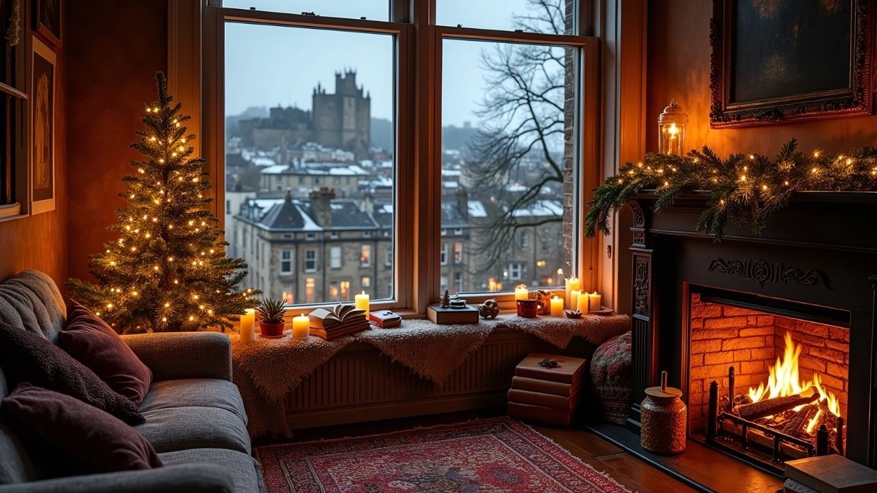 Whispering Winter Winds: Soothing Jazz & Fireplace Sounds for Deep Sleep