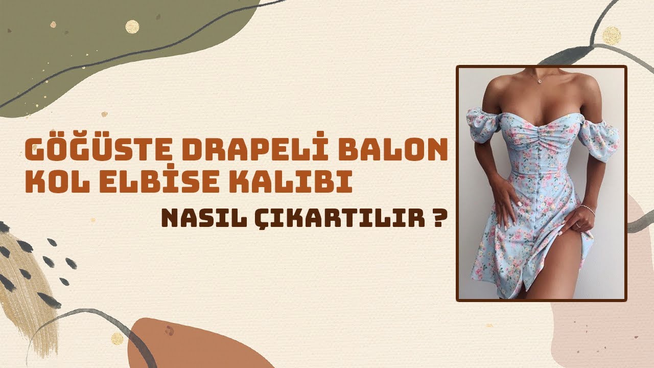 Pratik Göğüste Drapeli Balon Kol Elbise Kalıbı Çıkarma || Modelistlik Dersleri #sewing