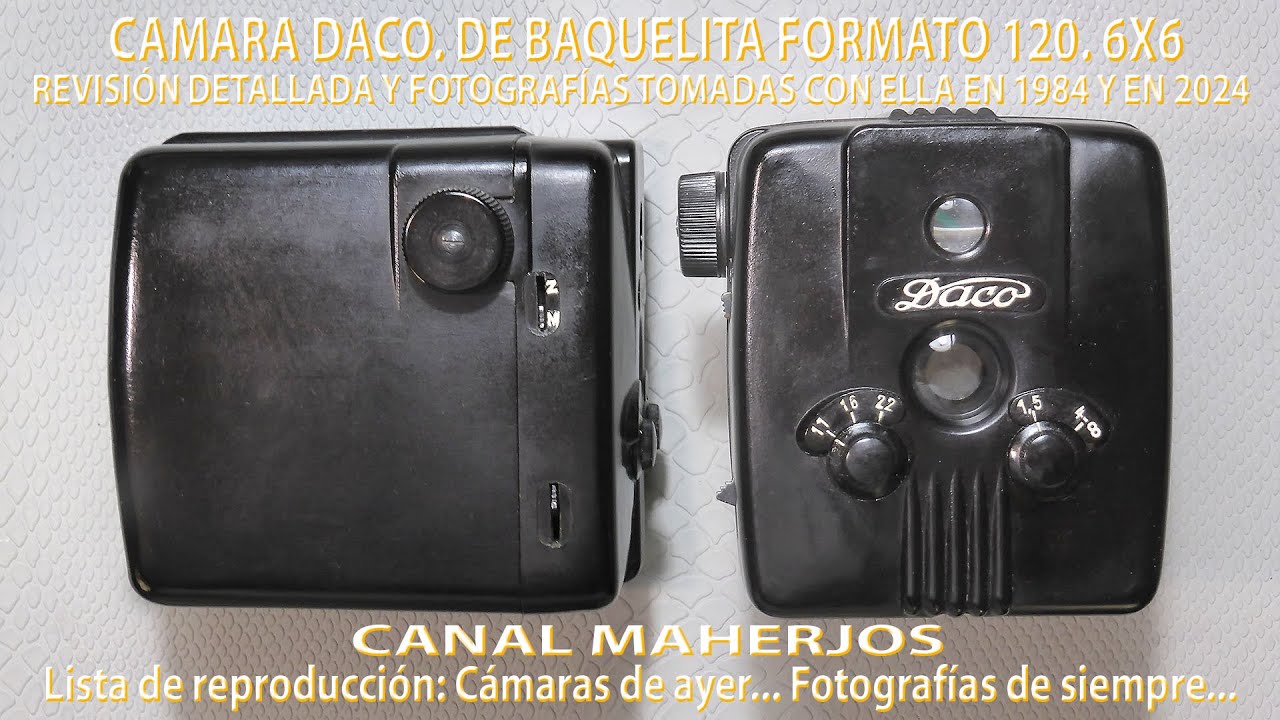 Revisi&oacute;n detallada y fotos tomadas con la c&aacute;mara Daco, de baquelita. Formato 6x6 sobre rollo 120.