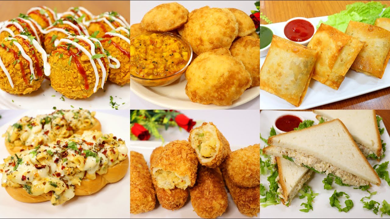 6 Winter Special Snacks Recipes | Daal Kachuri With Aloo Tarkari |Chicken Cheese Parcels |Bread Roll