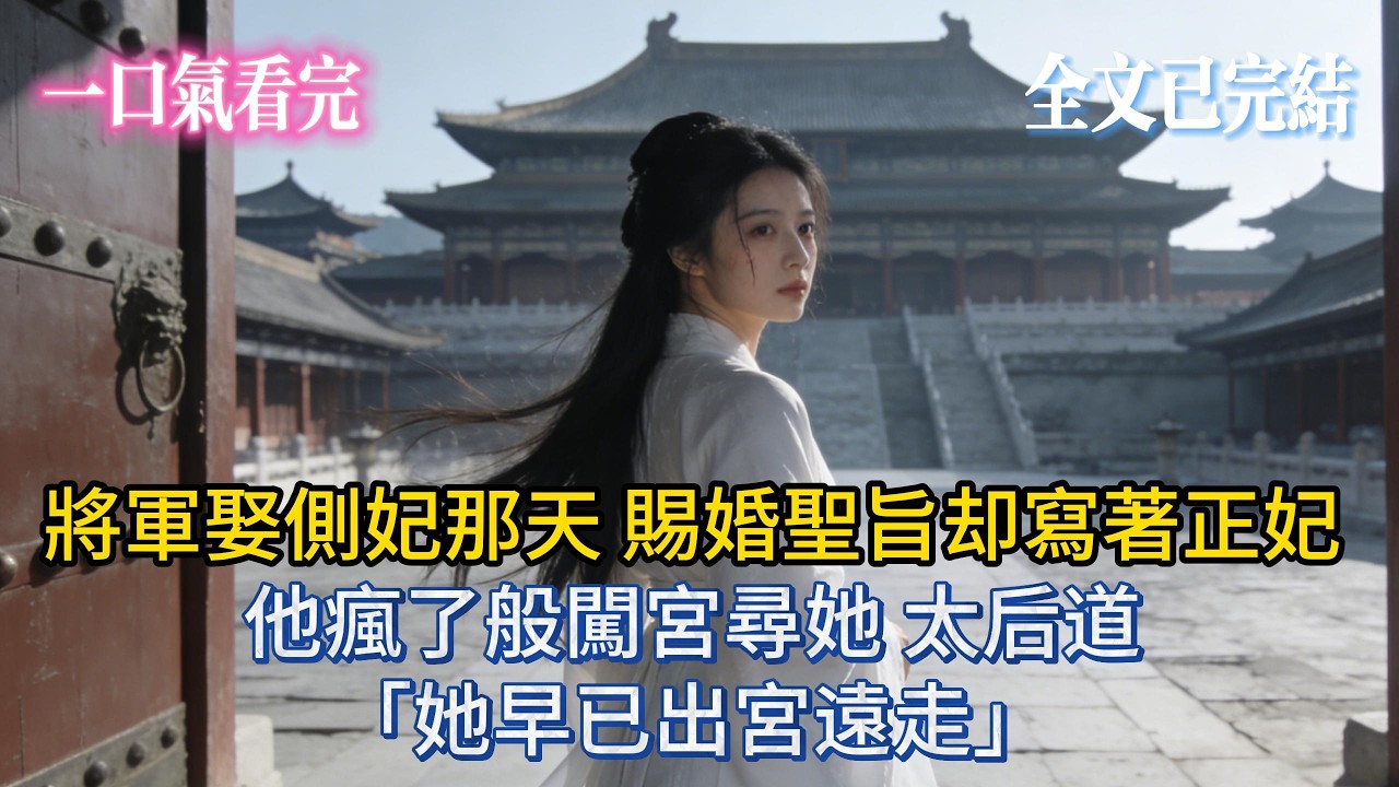 【完結小說】將軍娶側妃那天，賜婚聖旨却寫著正妃，他瘋了般闖宮尋她，太后道：「她早已出宮遠走」#小说推荐 #小说 #大女主 #完結 #爽文