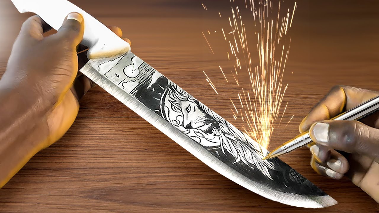 draw on metal (customize a kitchen knife)