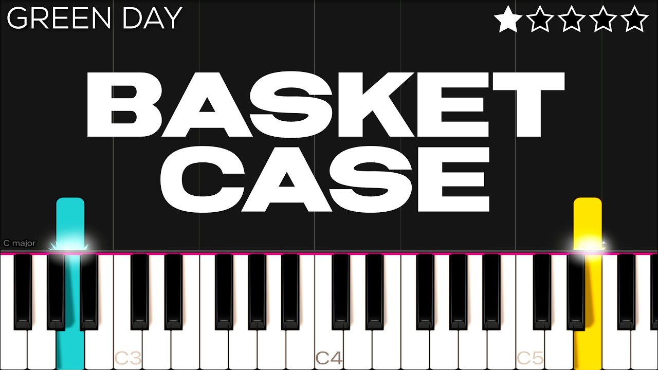 Green Day - Basket Case | EASY Piano Tutorial