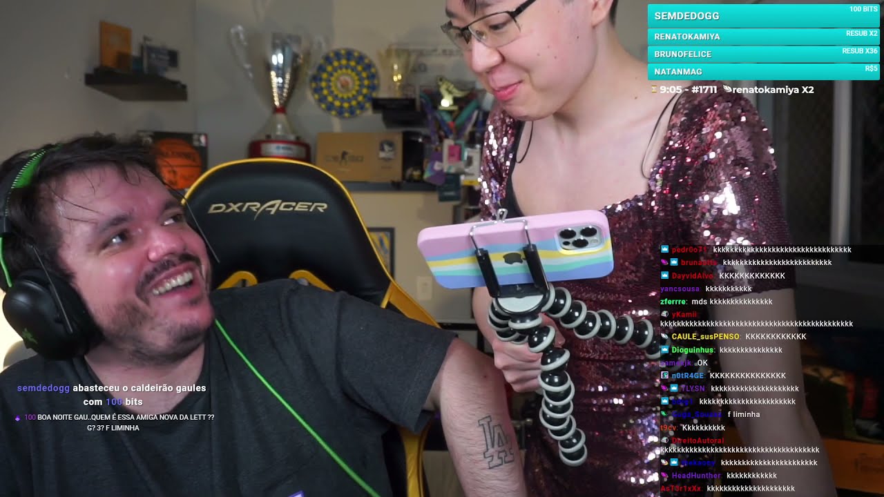 liminha vestido de mulher na live do gau kkkkkkkkkkkkkkkkkkkkkk