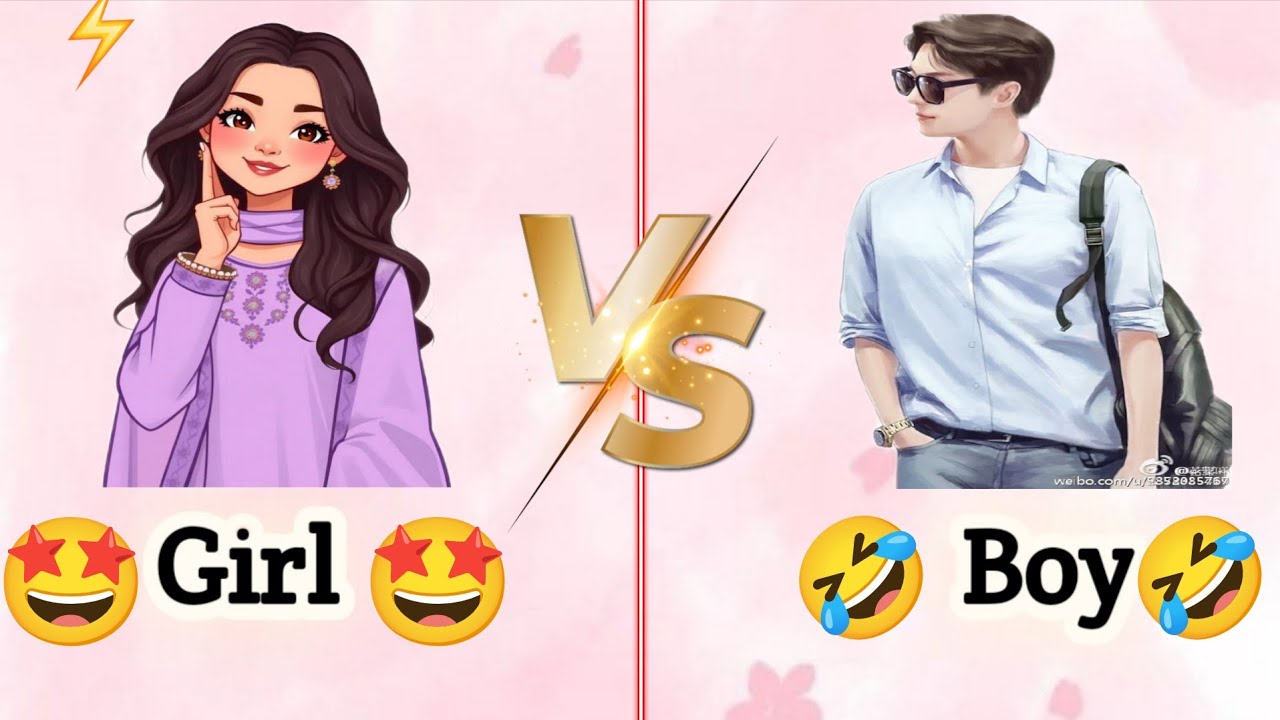 ⚡ Boys 😎🤷/🆚 Girls 😘🤩💁/#challenge