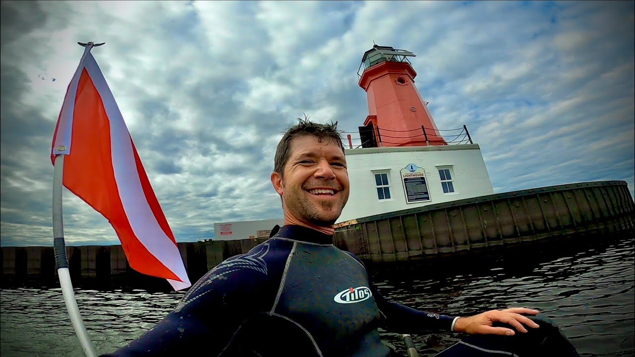 Lighthouse Pier Water Cleanup in Menominee, MI