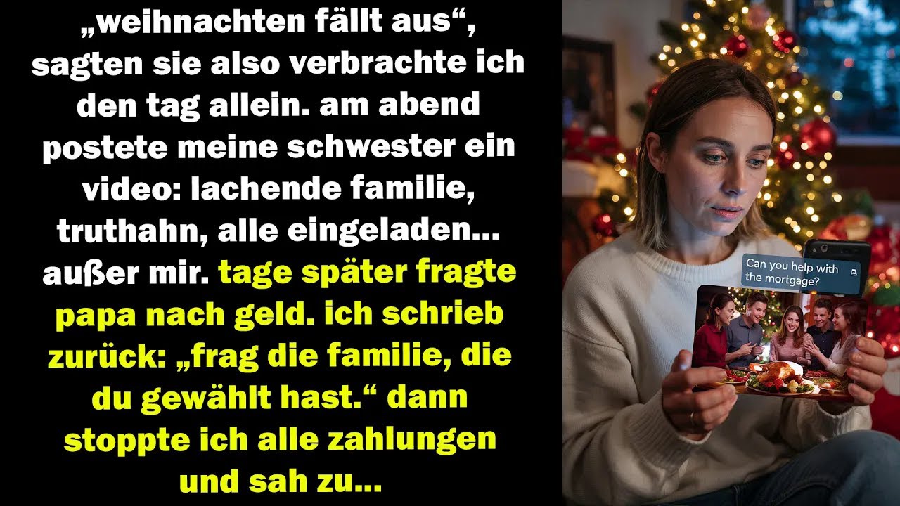 sie sagten, weihnachten fällt aus aber dann feierte meine familie ohne mich und...