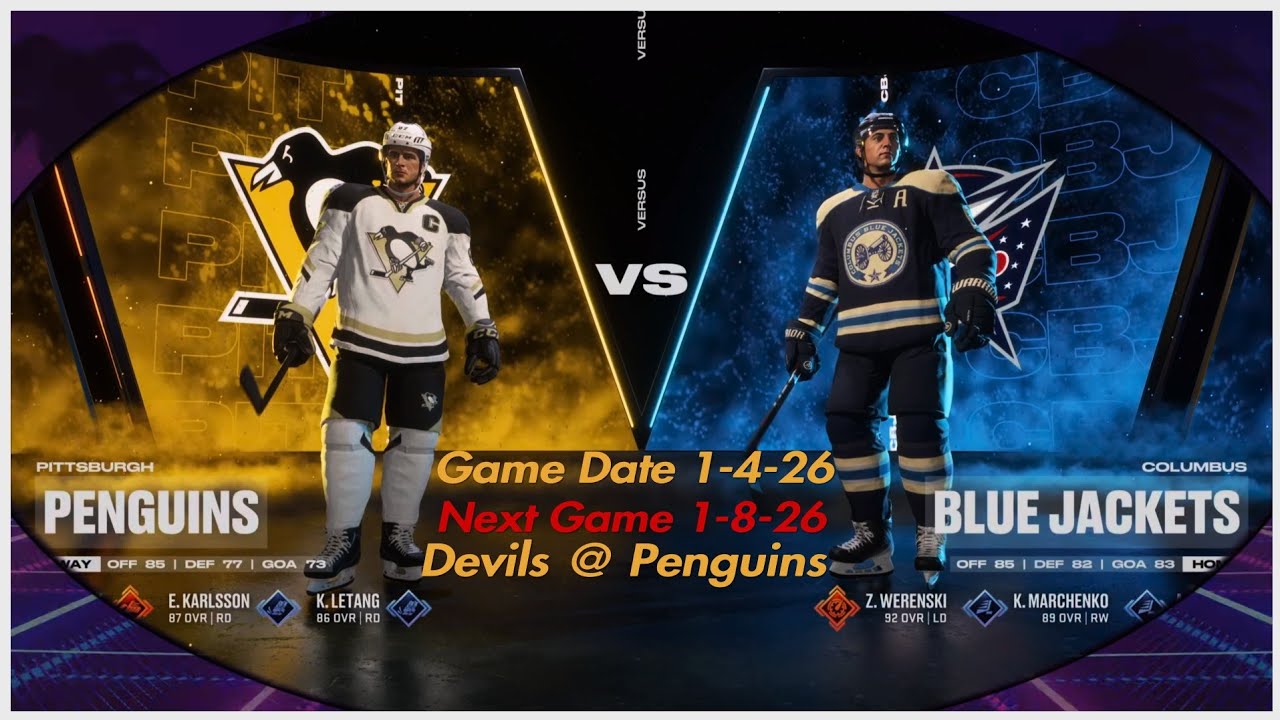EA Sports | NHL 26 | PS5 | Pittsburgh Penguins VS Columbus Blue Jackets