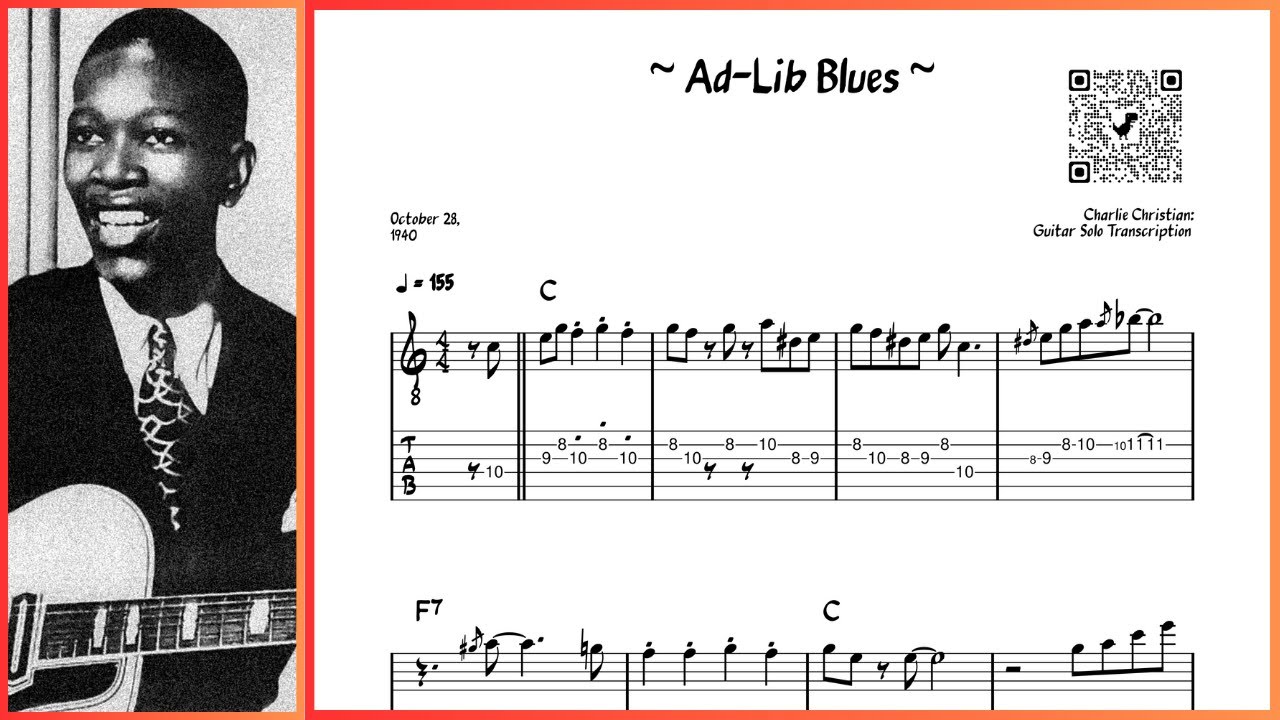 Charlie Christian - Ad-Lib Blues [Oct 2, 1940] - Guitar Solo Transcription