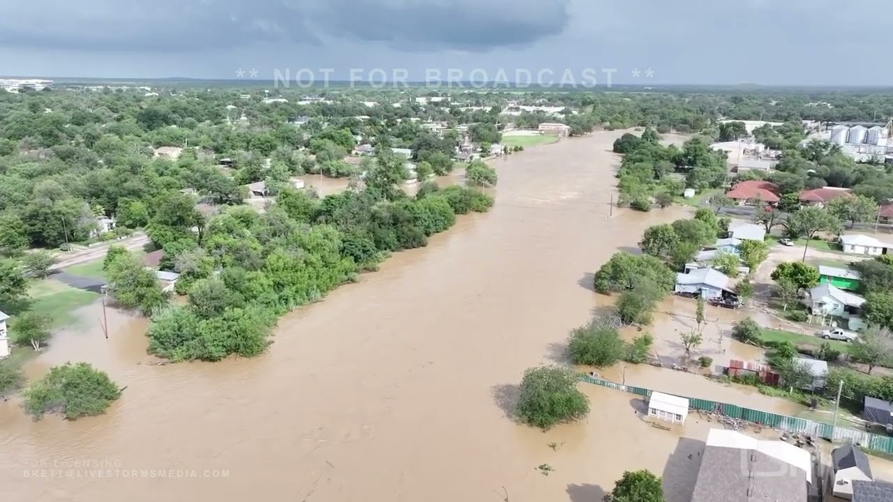 07-15-2026 Uvalde, TX - Severe Flooding Via Drone