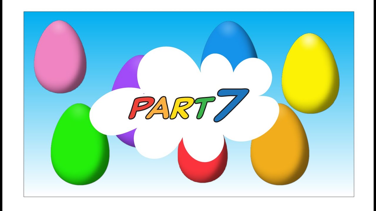 Animated Surprise Easter Eggs for Learning Colors Part 7 - Children's educational video