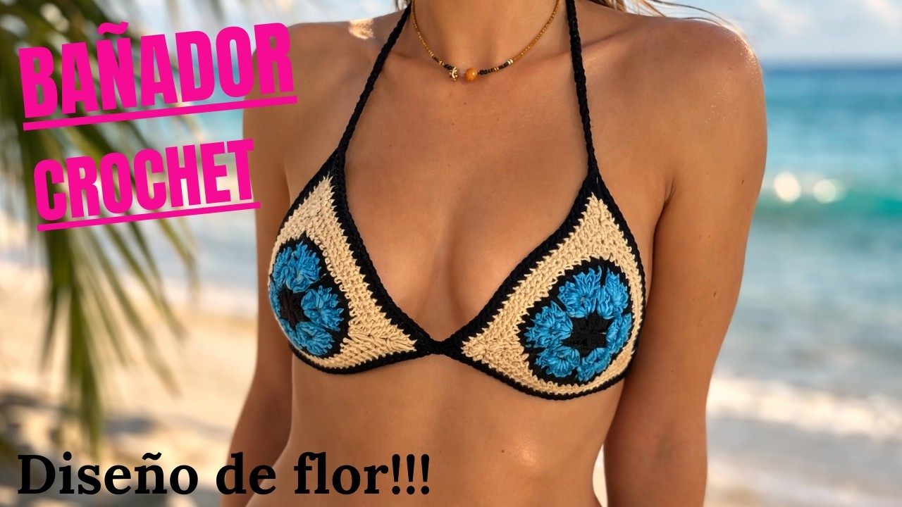 Bañador a Crochet!!! Diseño de flor | Paso a paso!
