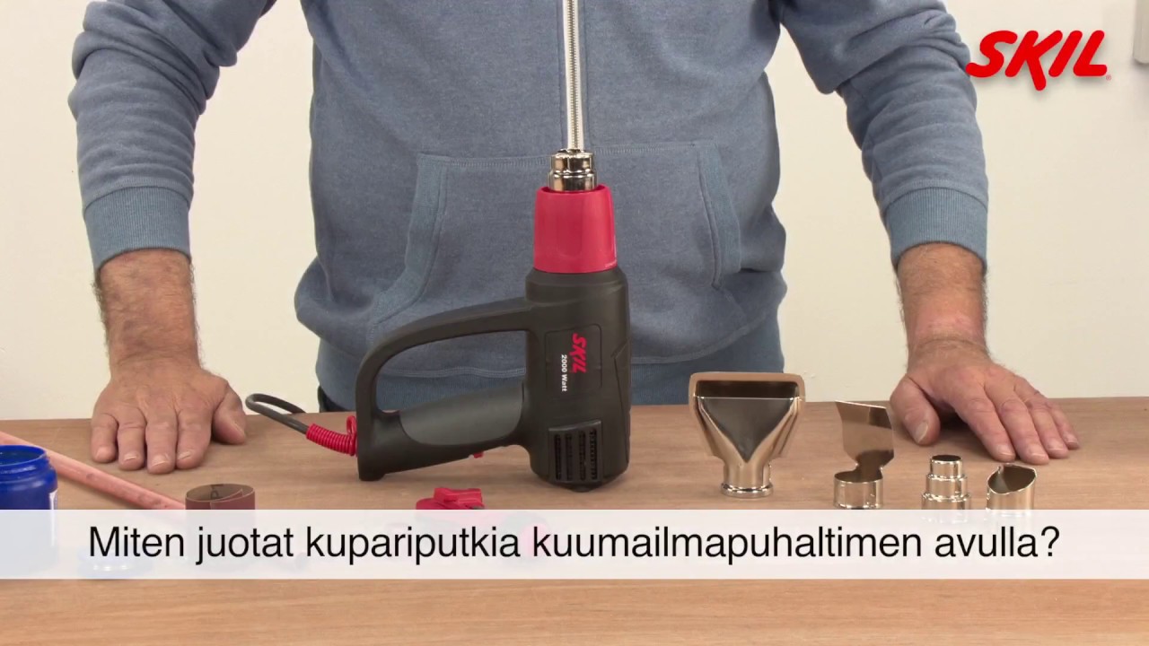 Miten juotat kupariputkia kuumailmapuhaltimen avulla?