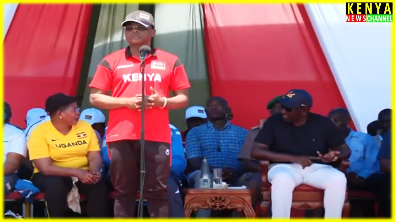Amason Kingi speech INTERRUPTED in front of Ruto today at Mombasa EAC Parliamentary Games