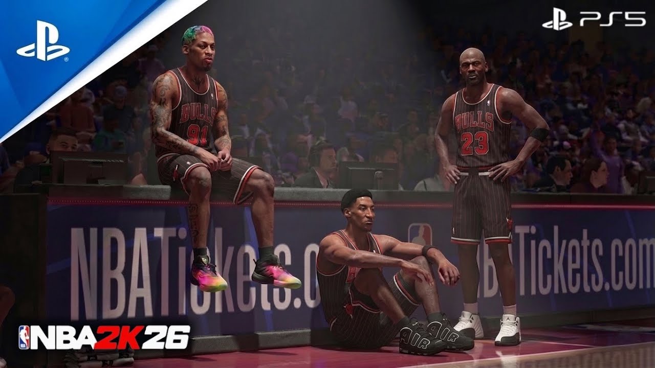 NBA 2K26: лучшие моменты с Майклом Джорданом, Скотти Пиппеном и Деннисом Родманом 🔥 | &laquo;Большая тр...