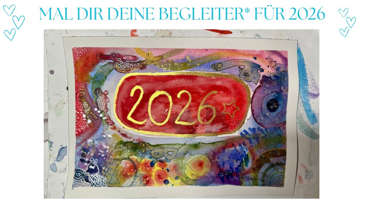 MAL DIR DEINE BEGLEITER* FÜR 2026 in Aquarell : Sophiesuniversum 