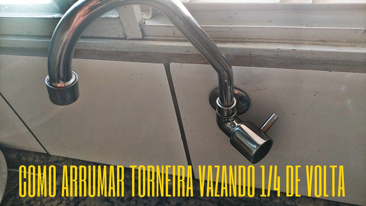 Como ARRUMAR torneira vazando 1/4 de volta em casa* how to fix tap 1/4 turn*