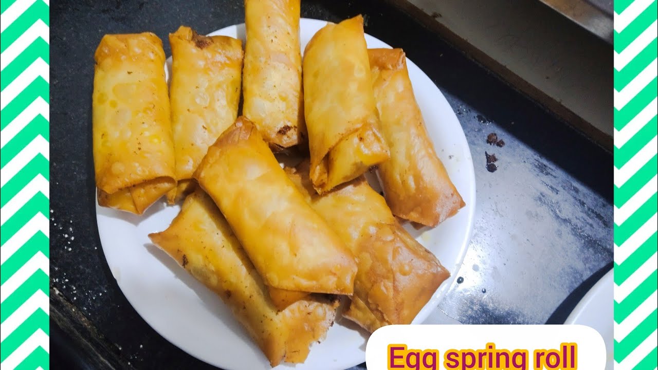 Egg 🥚 spring roll creamy and cheesy 🤤#cookingvideo 