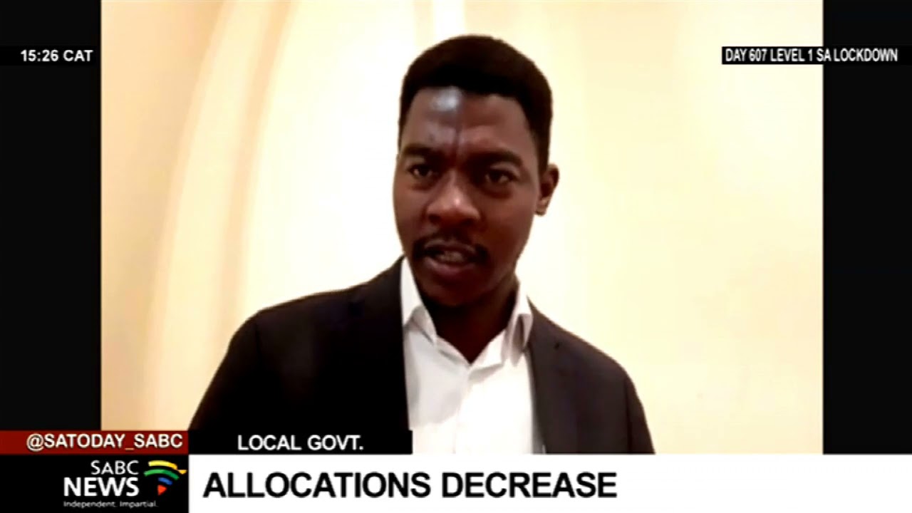 Treasury's budget allocations to local government will decrease over the next three years