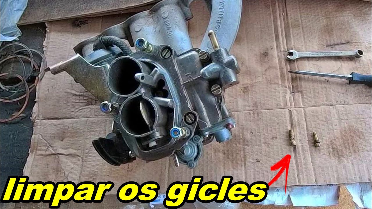 como limpar os giclês do carburador do gol quadrado 1.6 - mini progressivo