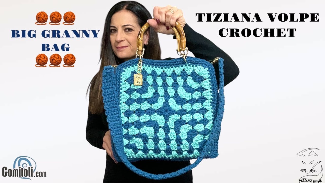 🧶BIG GRANNY BAG🧶MAXI BAG 🧶FACILE🧶MATTONELLA GRANNY SQUARE🧶TIZIANA VOLPE CROCHET🧶