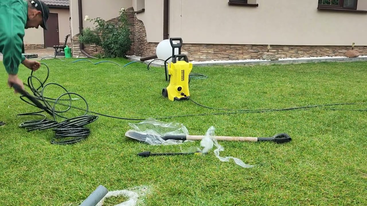 Test przewodu do czyszczenia kanalizacji + myjka Karcher k 3