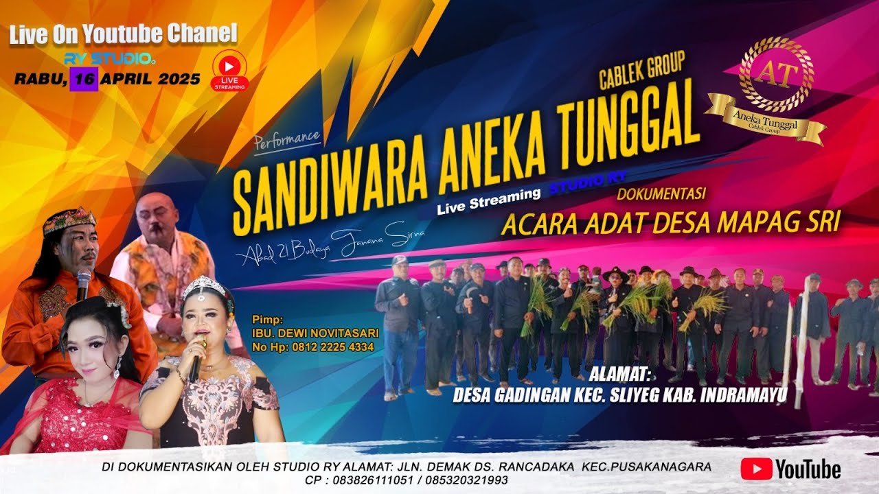 🔴LIVE SANDIWARA ANEKA TUNGGAL | PART SIANG | 16-04-2025 | MAPAG SRI DESA GADINGAN - SLIYEG INDRAMAYU