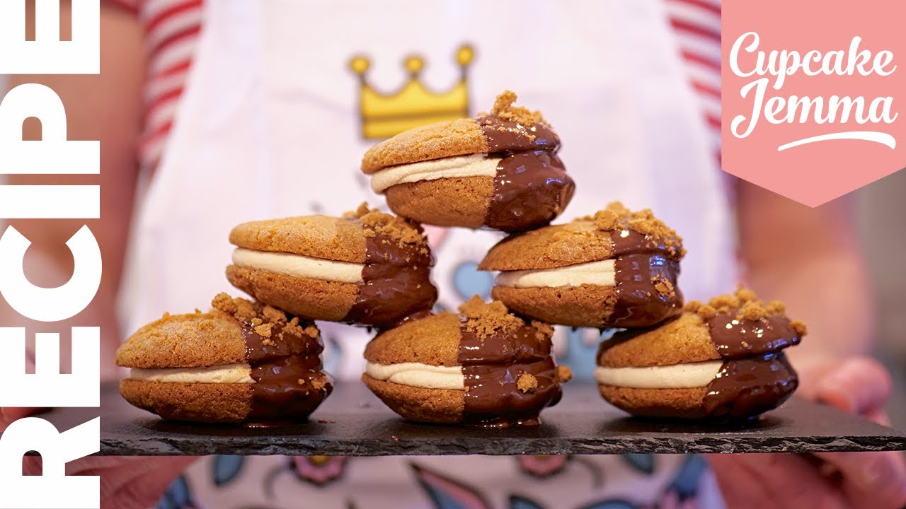 Plant Based Biscoff Cookie Sandwich Recipe & How-To | vegan | Cupcake Jemma